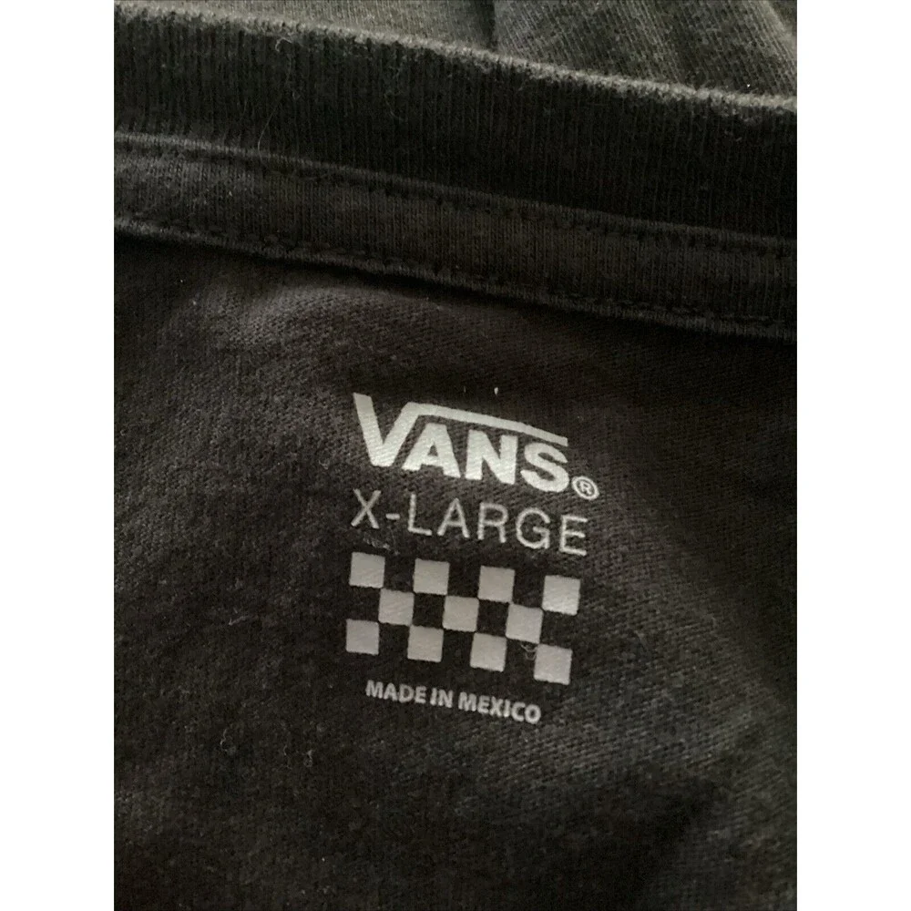 Vans Women’s Black T-Shirt With Pride Rainbow On Chest Short Sleeves Size XL - Picture 6 of 6